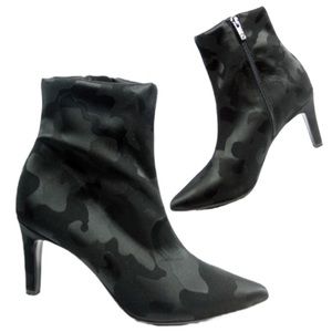 Peter Kaiser Black Camouflage Heeled Boots Size 4 / 6.5